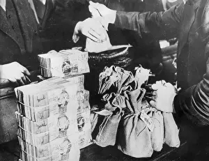 Strategy Prints: Currency Being Exchanged by Hand