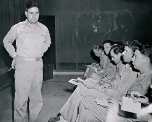 Guam Prints: Curtis E. LeMay Giving Press Conference