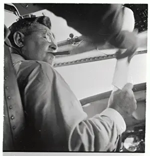 Curtis E. LeMay on Plane