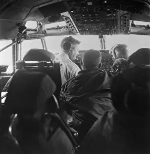 Curtis LeMay and Co-Pilot Using Plane Controls