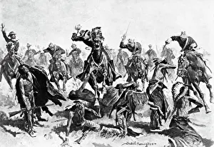 Native Am Prints: Custers Last Charge At Little Big Horn