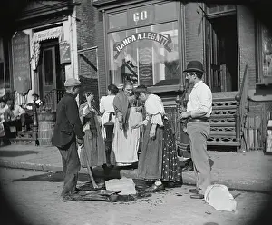 Town Scene Prints: Customers Waiting