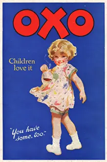 T1627807 Prints: Cute Blond Girl Likes Oxo