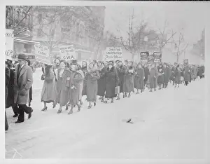 Unemployment Prints: CWA Workers Marching to White House