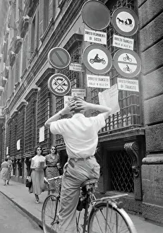 Bicyclist Prints: Cyclist Holding his Head