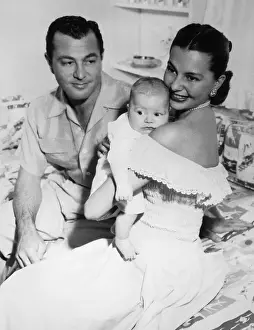Cyd Charisse Holding Baby & Tony Martin