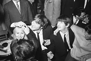 Cynthia Lennon, John Lennon, Ringo Starr, and Marlene Klaire at a Nightclub