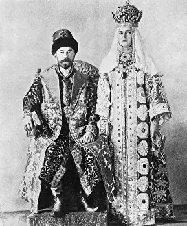 Empress Prints: Czar Nicholas II and Czarina Wearing Court Robes