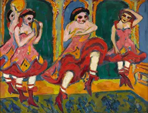 Expressionism Prints: Czardas dancers, 1908-1920. Artist: Kirchner, Ernst Ludwig (1880-1938)