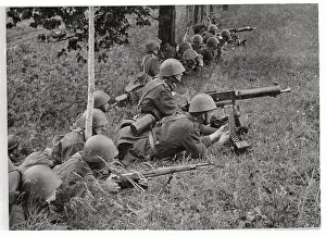 Czechoslovakia Prints: Czechoslovakian Infantry Lying in Wait