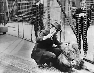 D. W. Griffith Directing A Lion