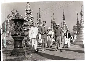 Shrine Prints: Dag Hammarkjold Visits Burmese Shrine
