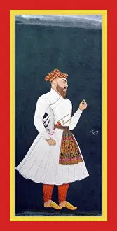 Persian Prints: with dagger Muhammad Amín Khan in embroidered sash
