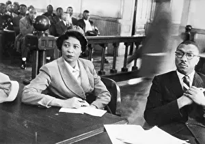 Daisy Bates Sitting in Court Room