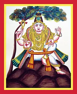 Beads Prints: Dakshinamurti on Mount Kailasa