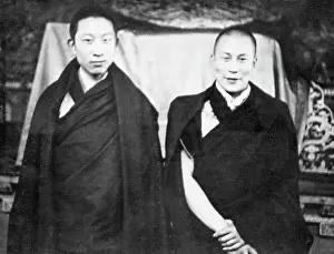 Lhasa Prints: The Dalai and Panchen Lamas Together