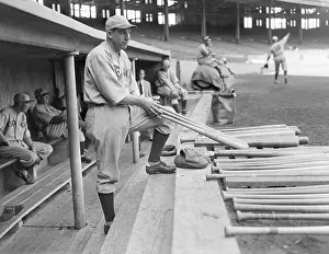 Dugout Prints: Dale Alexander Deciding on a Baseball Bat