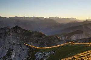 One After Another Prints: Dalfazer Joch ridge from Mount Hochiss in the Rofan massif