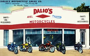 Motorcycles Prints: Dalio's Motorcycle Sales Co