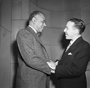 Charles H Prints: Dalton Trumbo Shaking Hands with His Attorney