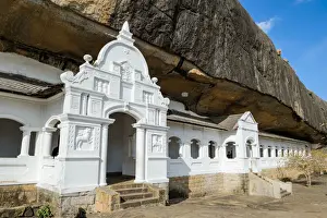 Cave Prints: Dambulla Cave temple (also known as the Golden Temple of Dambulla) is a world heritage site (1991) in Sri Lanka