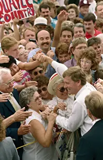 Dan Quayle Greeting Supporters