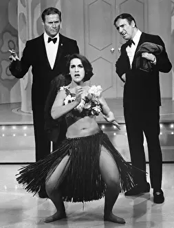Dan Rowan and Dick Martin with Ruth Buzzi