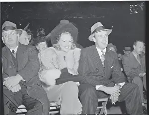 Dan Topping and Sonja Henie at Fight