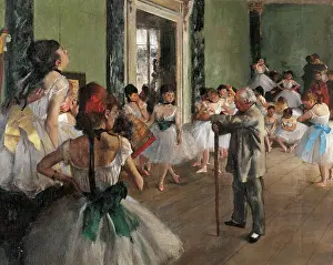 Classroom Prints: The dance class, by Edgar Degas, 1873, 19th Century, oil on canvas