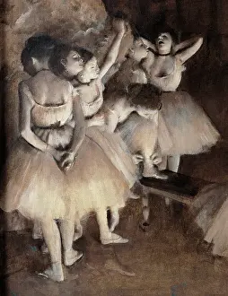 Oil Painting Prints: Dance Foyer at Opra (Paris), by Edgar Degas, 1874, 19th Century, oil on canvas, cm 65 x 81