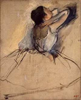 Degas Prints: Dancer, c. 1874. Artist: Degas, Edgar (1834-1917)