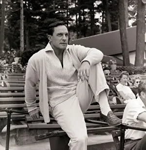 Dancer Gene Kelly Relaxing on Set