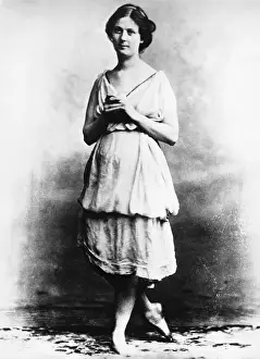 Hands Clasped Prints: Dancer Isadora Duncan In Younger Years