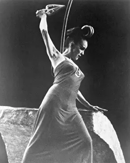 Dancer Martha Graham in Dancing Position