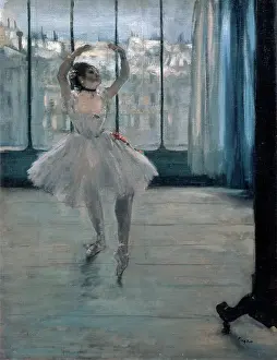 Degas Prints: Dancer at the Photographer, 1875. Artist: Edgar Degas