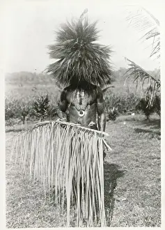 New Guinea Prints: Dancer Wearing the Bird of Paradise Feather Wig
