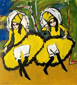 Expressionism Prints: Two Dancers, 1910-1911. Artist: Kirchner, Ernst Ludwig (1880-1938)