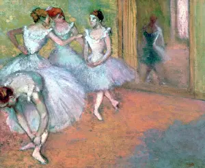 Degas Prints: Four Dancers in the Foyer, late 19th-early 20th century. Artist: Edgar Degas