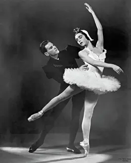 Dancers Maria Tallchief and Andre Eglevsky Posing in Swan Lake