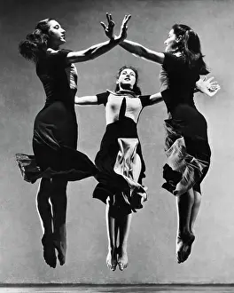 Dance Group Prints: Dancers Performing Celebration by Martha Graham