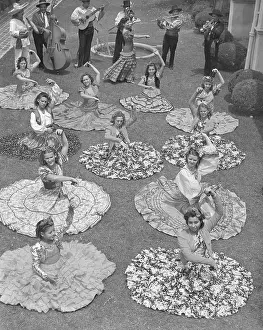 Fiesta Prints: Dancers Rehearsing for Mission Fiesta