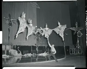 Dancers Suspended from Ceiling