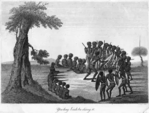 Ceremonies H Prints: Dancing Natives