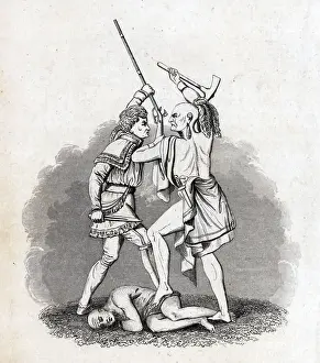 Frontiers Prints: Daniel Boone Fighting W/Native Americans