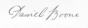 Images Dated 11th December 2014: Daniel Boone Signature