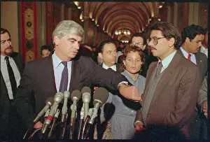 Daniel Ortega and Christopher Dodd at Press Conference