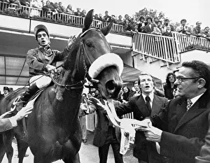 Daniel Wildenstein Welcomes Winning Horse