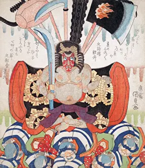 Theatre Prints: Danjūrō VII's Benkei as Fudō Myōō