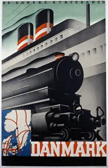 Danmark Transport Poster