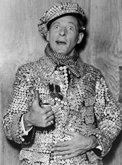 Danny Kaye Wearing Suit Made of Buttons